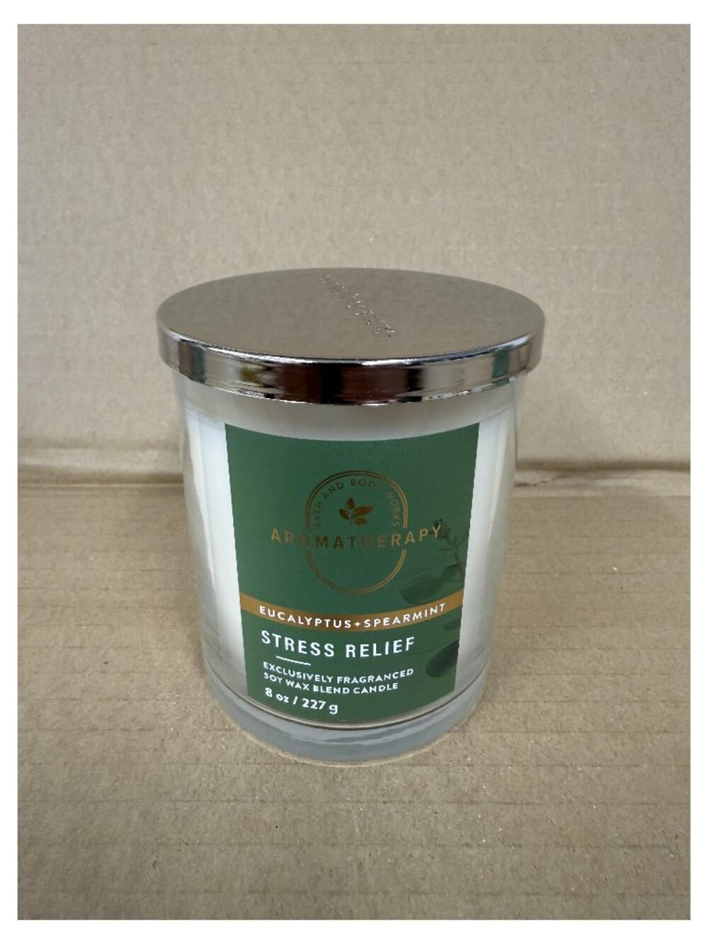 Bath and Body Works Eucalyptus Spearmint Single Wick Candle 8 OZ Stress Relief